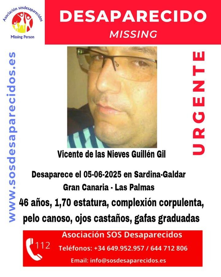 Buscan a un hombre desaparecido en Las Palmas de Gran Canaria desde el pasado jueves 5 de junio