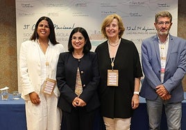 De izquierda a derecha, Francis Matos, Carolina Darias, Pilar Rodríguez Ledo y Juan Cabal.