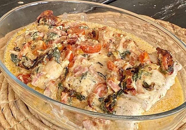 Pollo en salsa para comer