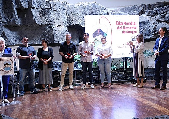 Donantes homenajeados este jueves.