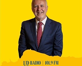 Cartel de la participación de Ángel Víctor Torres en UD Radio, este viernes en directo.