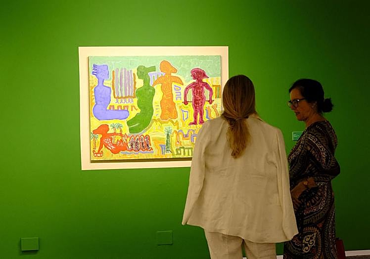 Un momento de la inauguración de la exposición.