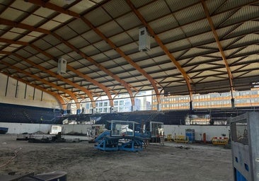 Los trabajos de demolición en el Centro Insular de Deportes entran en su fase final