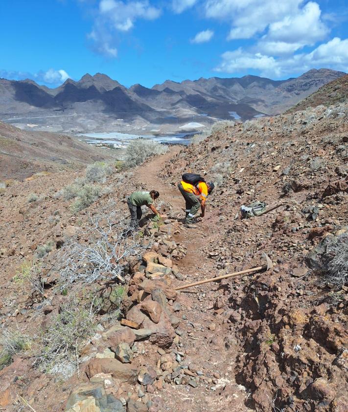 Imagen secundaria 2 - Conocer a pie la playa más aislada de Gran Canaria ya no será tan peligroso