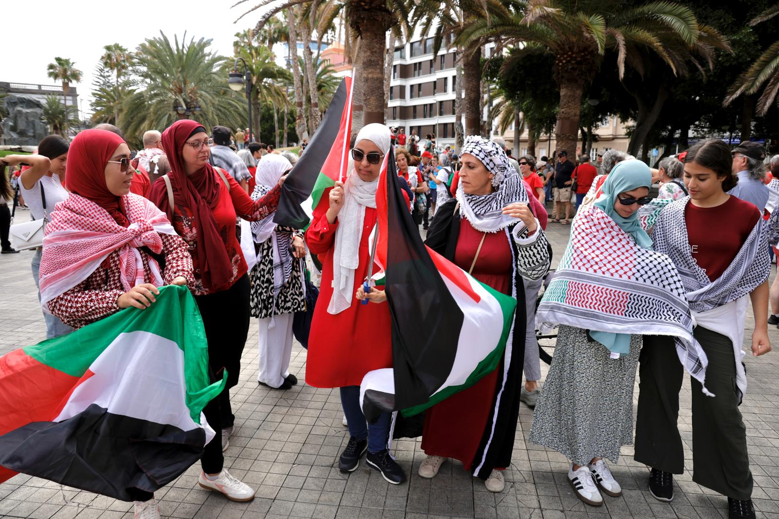 Concentración por el pueblo palestino en Las Palmas de Gran Canaria