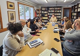 Un momento de la reunión, este lunes.