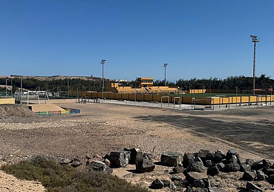 Espacio escogido para el futuro polideportivo de Costa Calma.