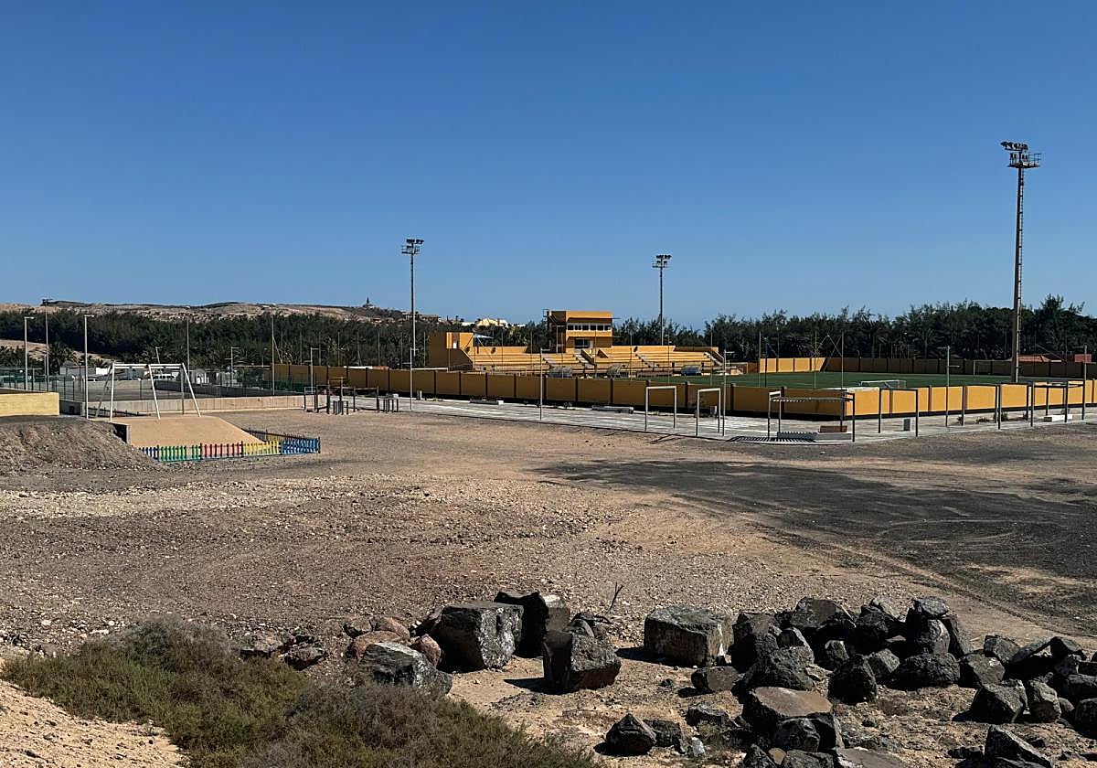 Espacio escogido para el futuro polideportivo de Costa Calma.