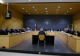 Imágenes de la sala en la que se celebró la segunda jornada del caso Gestión del Agua