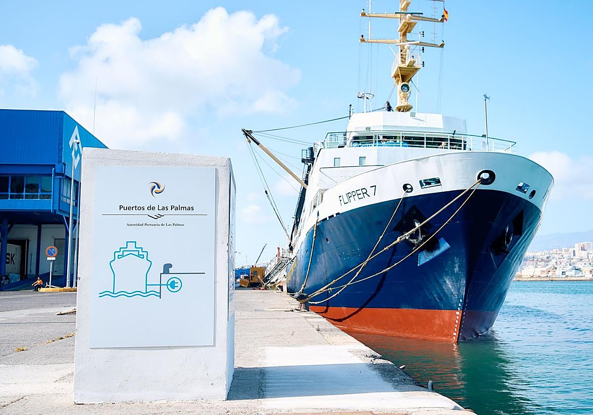 Punto de recarga en el Muelle Grande.