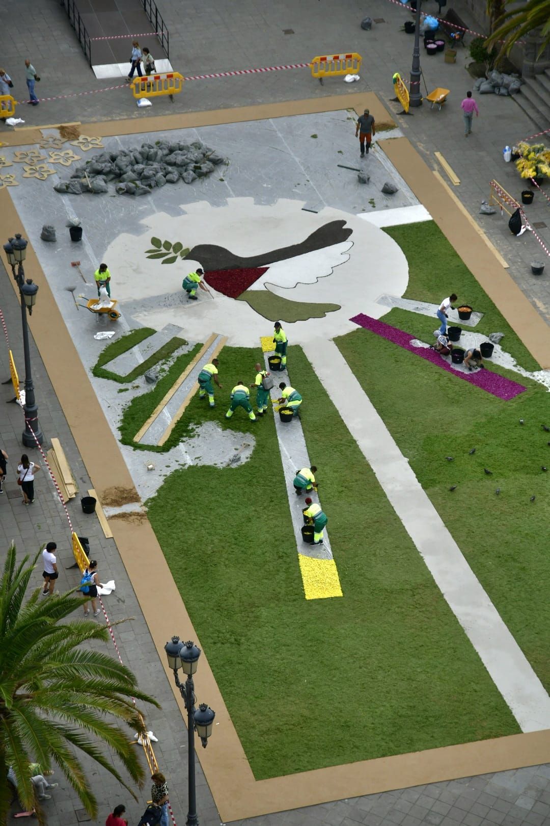 Alfombras llamativas para la celebración del corpus christi