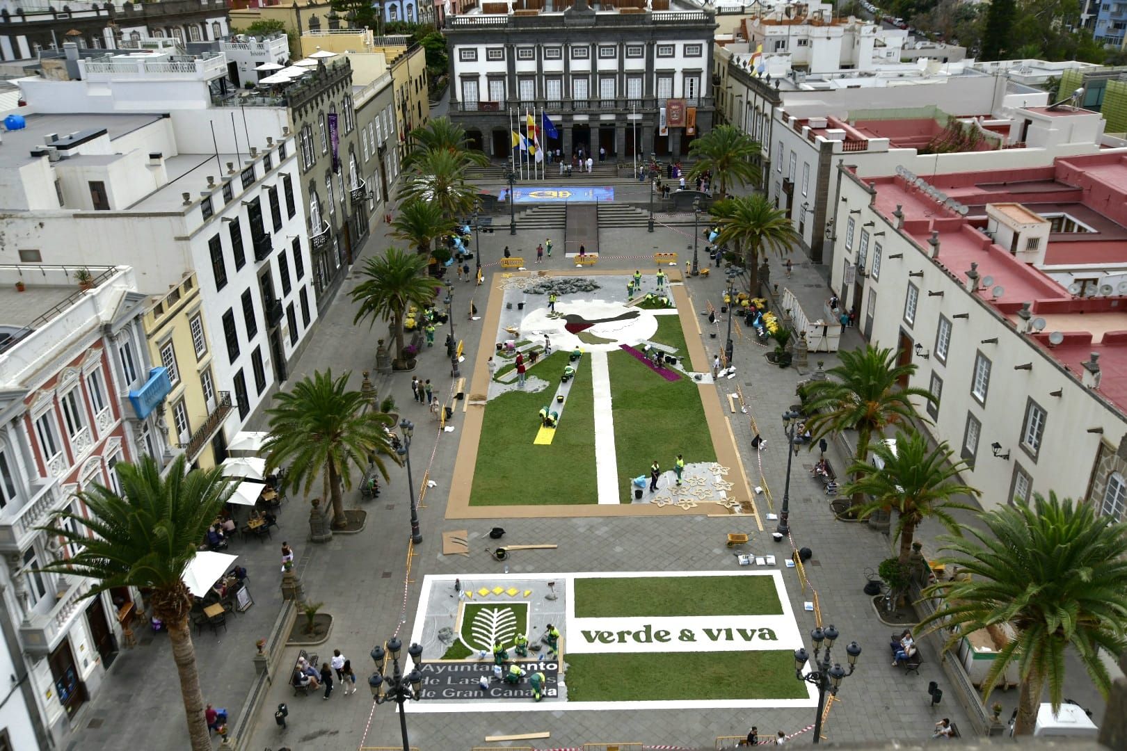 Alfombras llamativas para la celebración del corpus christi