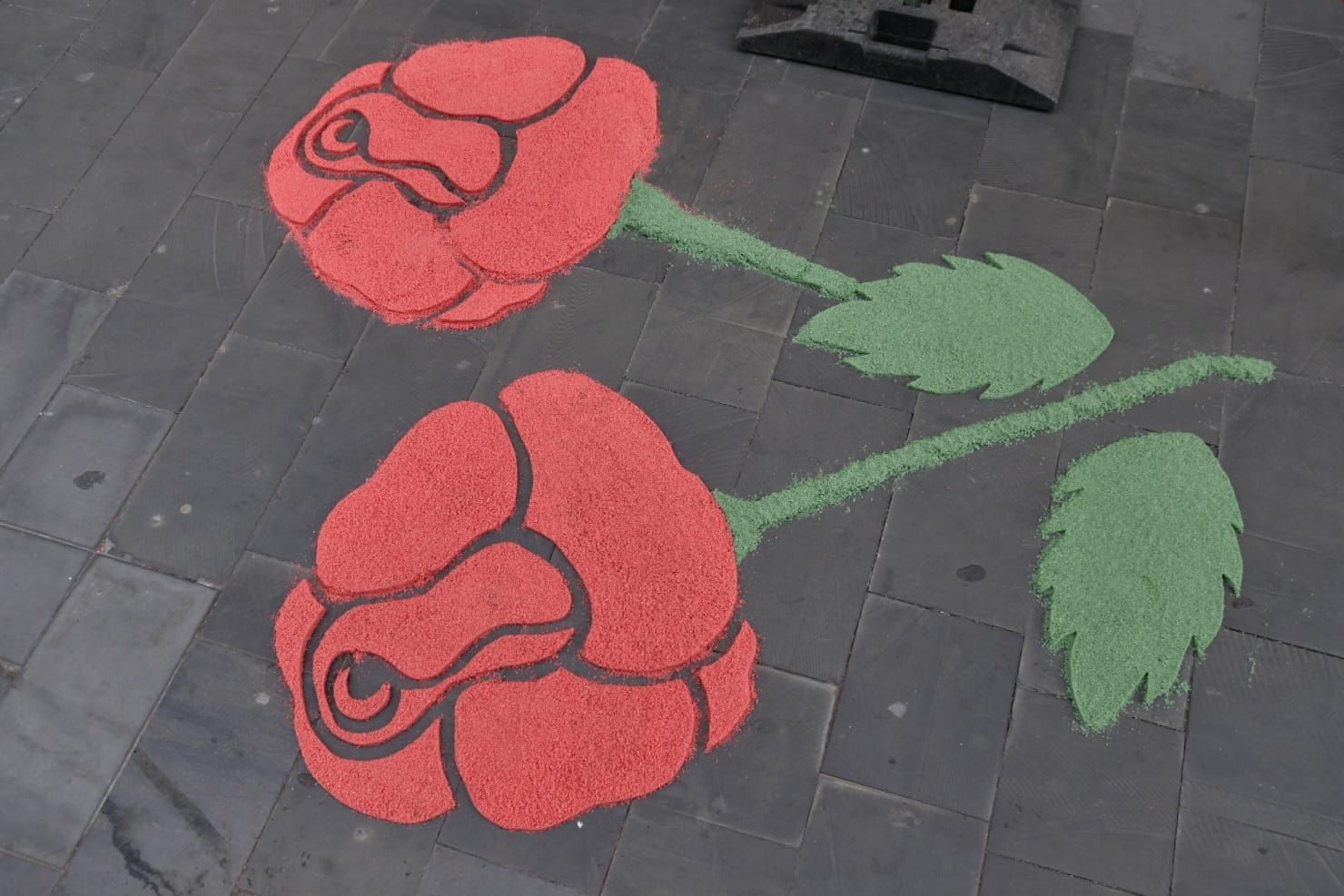 Alfombras llamativas para la celebración del corpus christi