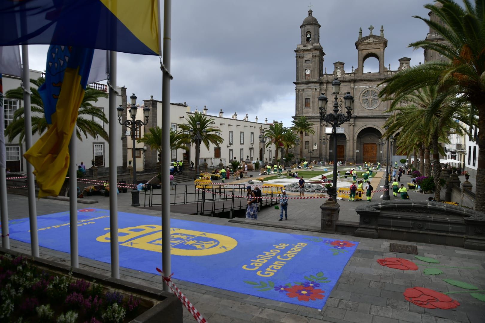 Alfombras llamativas para la celebración del corpus christi