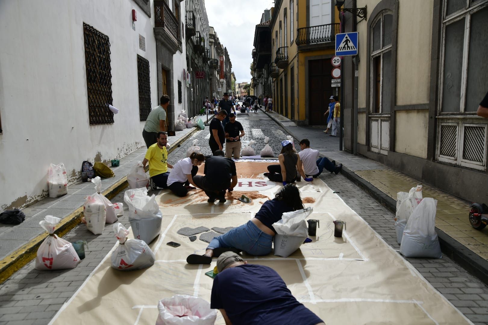 Alfombras llamativas para la celebración del corpus christi