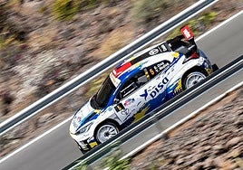 Enrique Cruz, durante el recorrido de la prueba teldense.