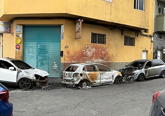 Estado en el que quedaron los vehículos.