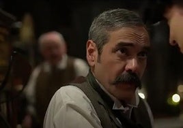 Paco Déniz, como Benito Pérez Galdós en la película.