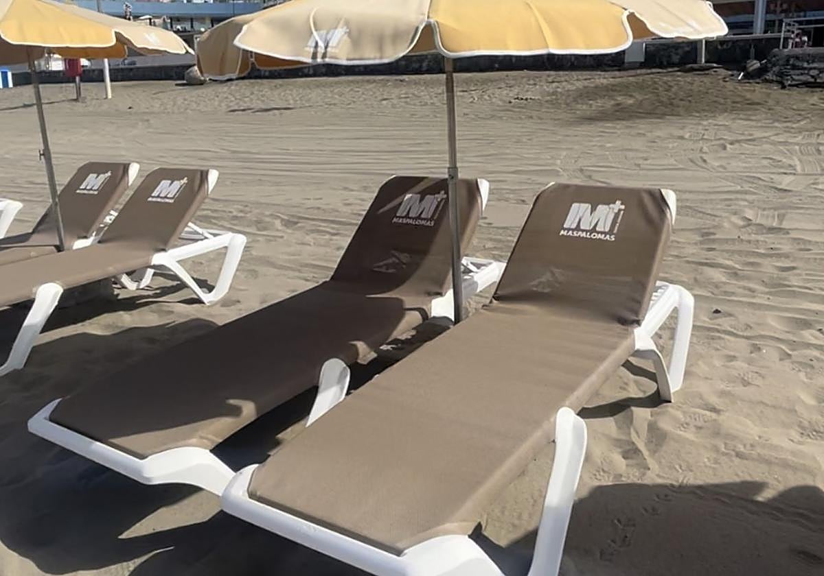 Hamacas en Maspalomas.