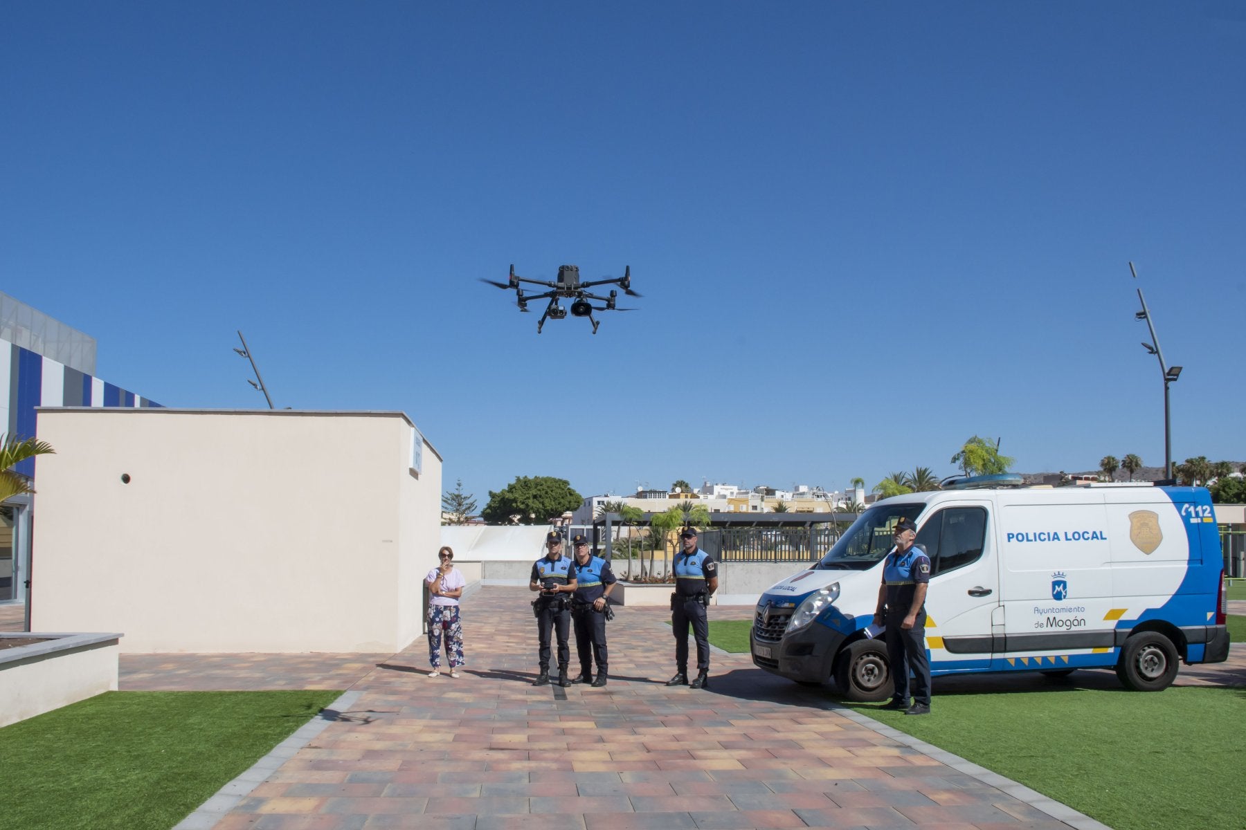 Vuelo del mayor de los drones de la unidad.