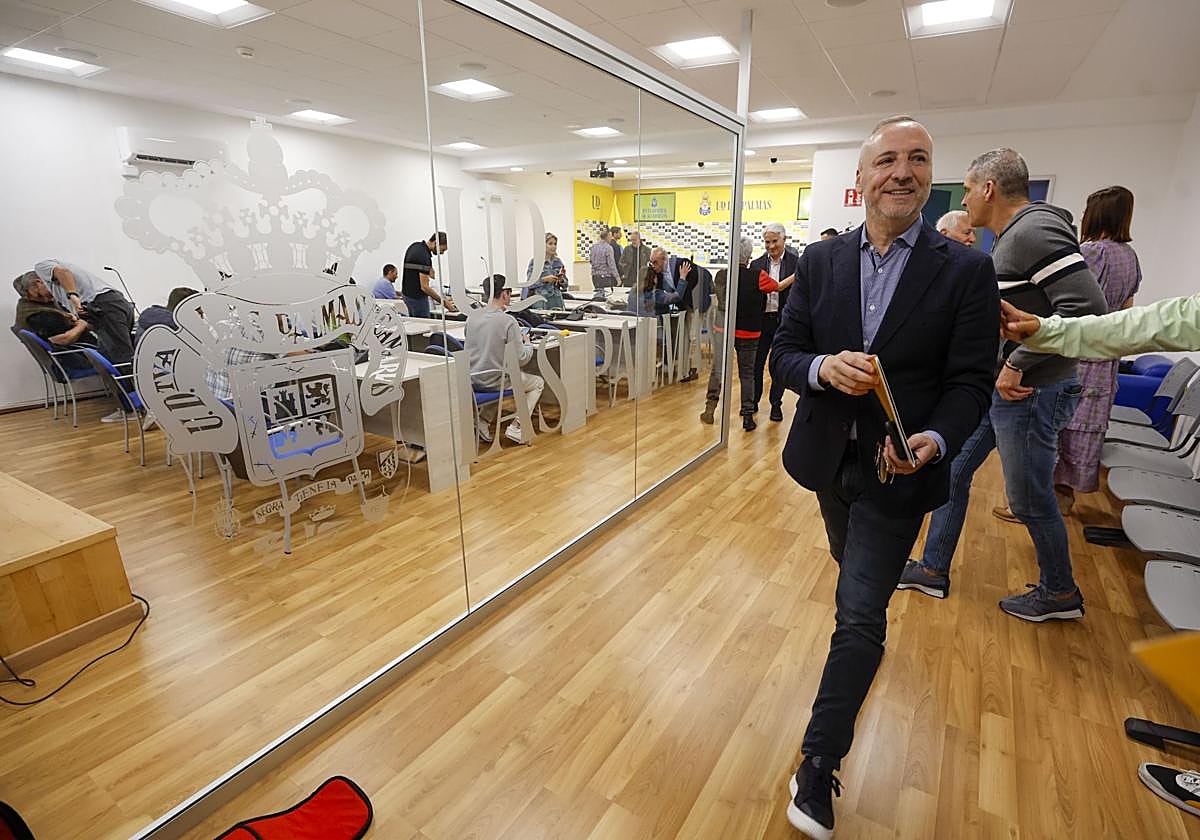 Miguel Ángel Ramírez, una vez finalizada una de sus últimas comparecencias públicas.