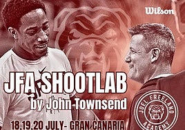 Cartel anunciador de la presencia de Townsend en Gran Canaria.