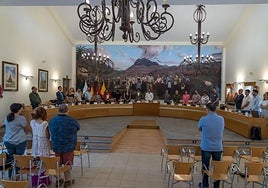 Minuto de silencio celebrado este jueves en el Pleno.