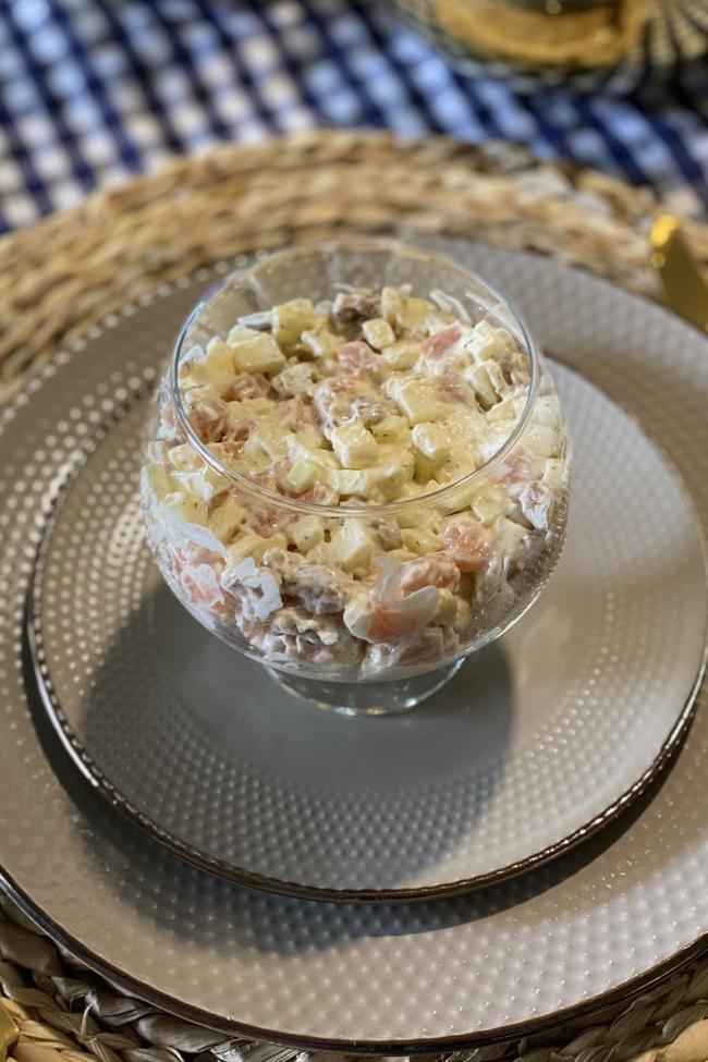 Ensalada de salmón y manzana