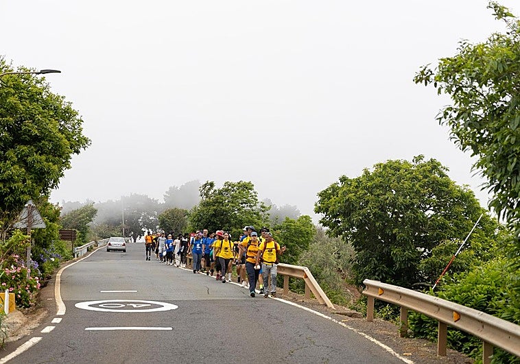 Imagen de los participantes durante el camino.