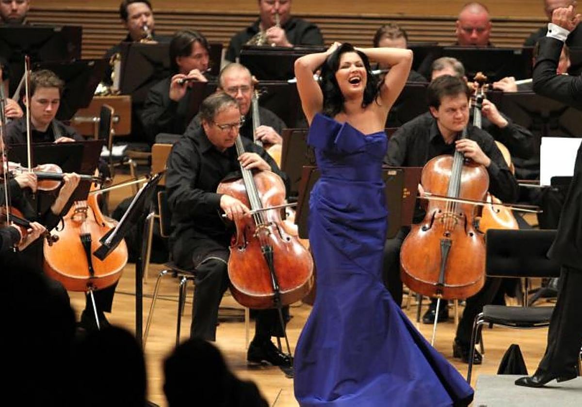 La soprano Anna Netrebko, en 2011, en el Festival de Música.