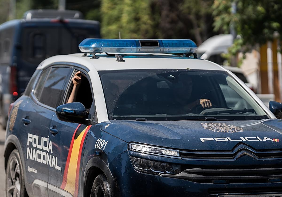 Coche de la Policía Nacional en Madrid.