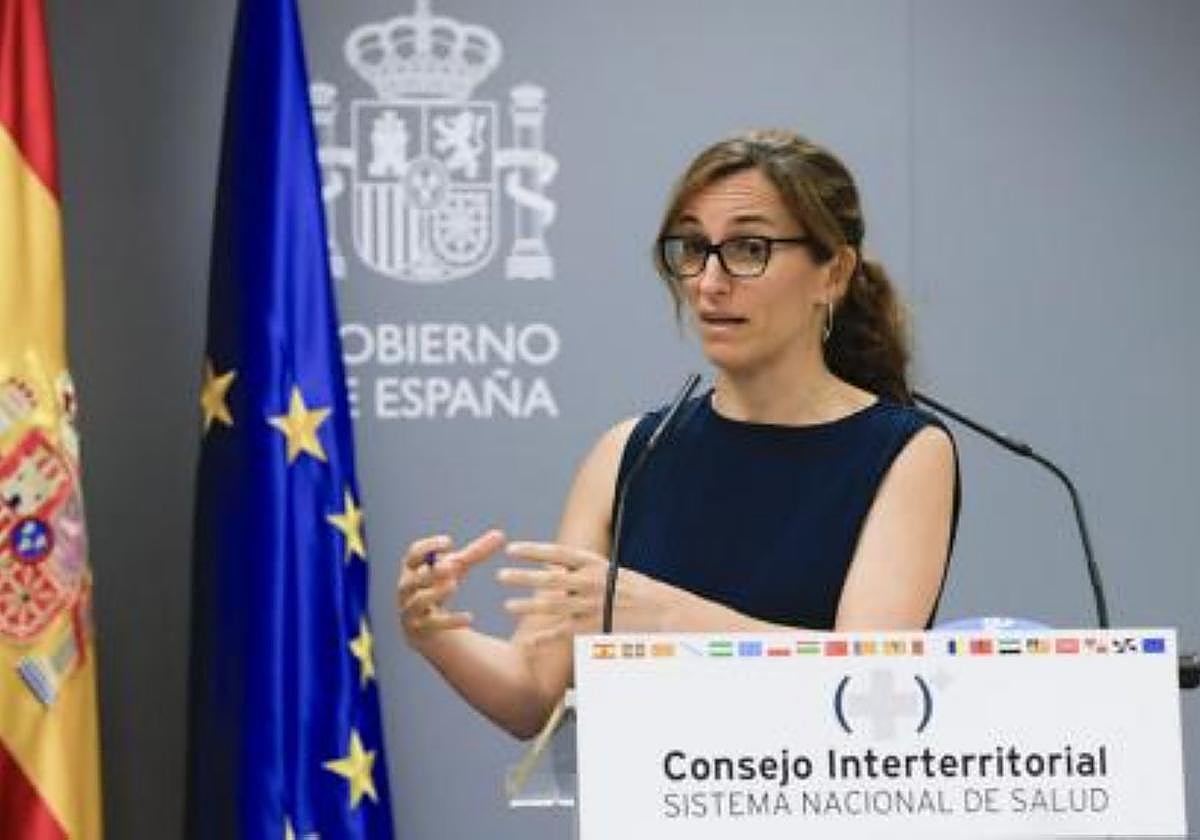 Mónica García en la rueda de prensa posterior a la reunión del Consejo Interterritorial del SNS.