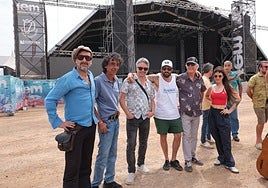 Los G5, este viernes por la mañana en la playa de la Concha, escenario del FEM.