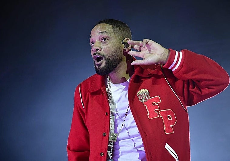 El norteamericano Will Smith, durante su concierto en el Estadio de Gran Canaria.