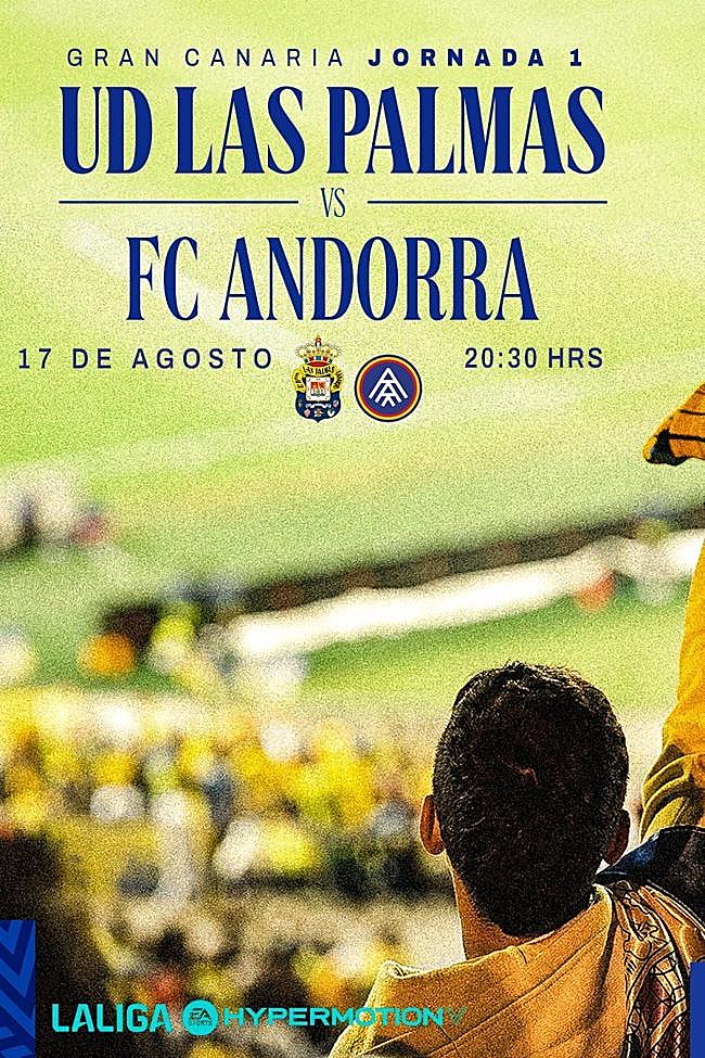Cartel de la jornada inaugural para la UD en la temporada 2025-26.