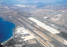 Vista aérea del aeropuerto de Gran Canaria.