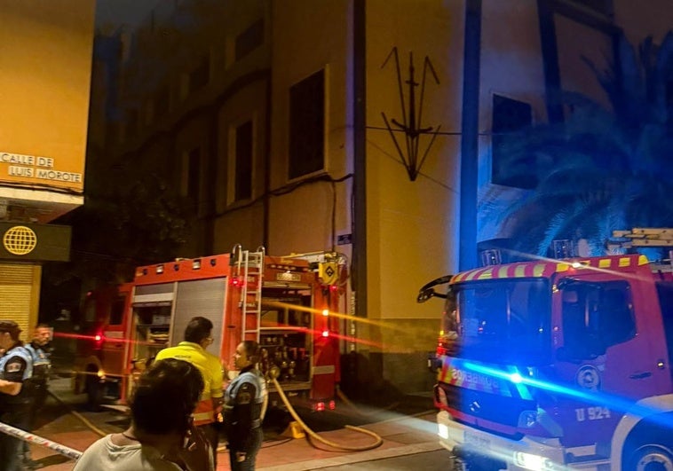 Imagen del lugar donde se produjo en fuego.