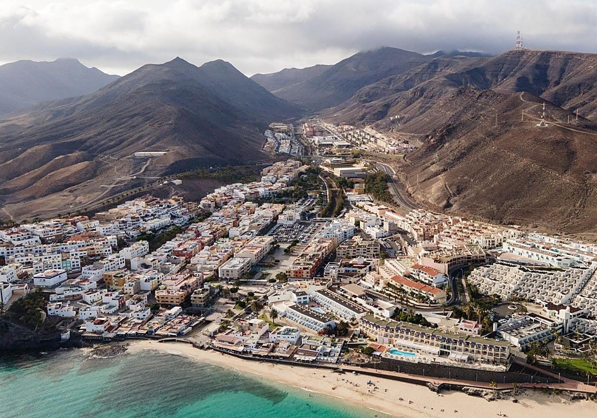 Morro Jable, en el municipio de Pájara, desde el aire.