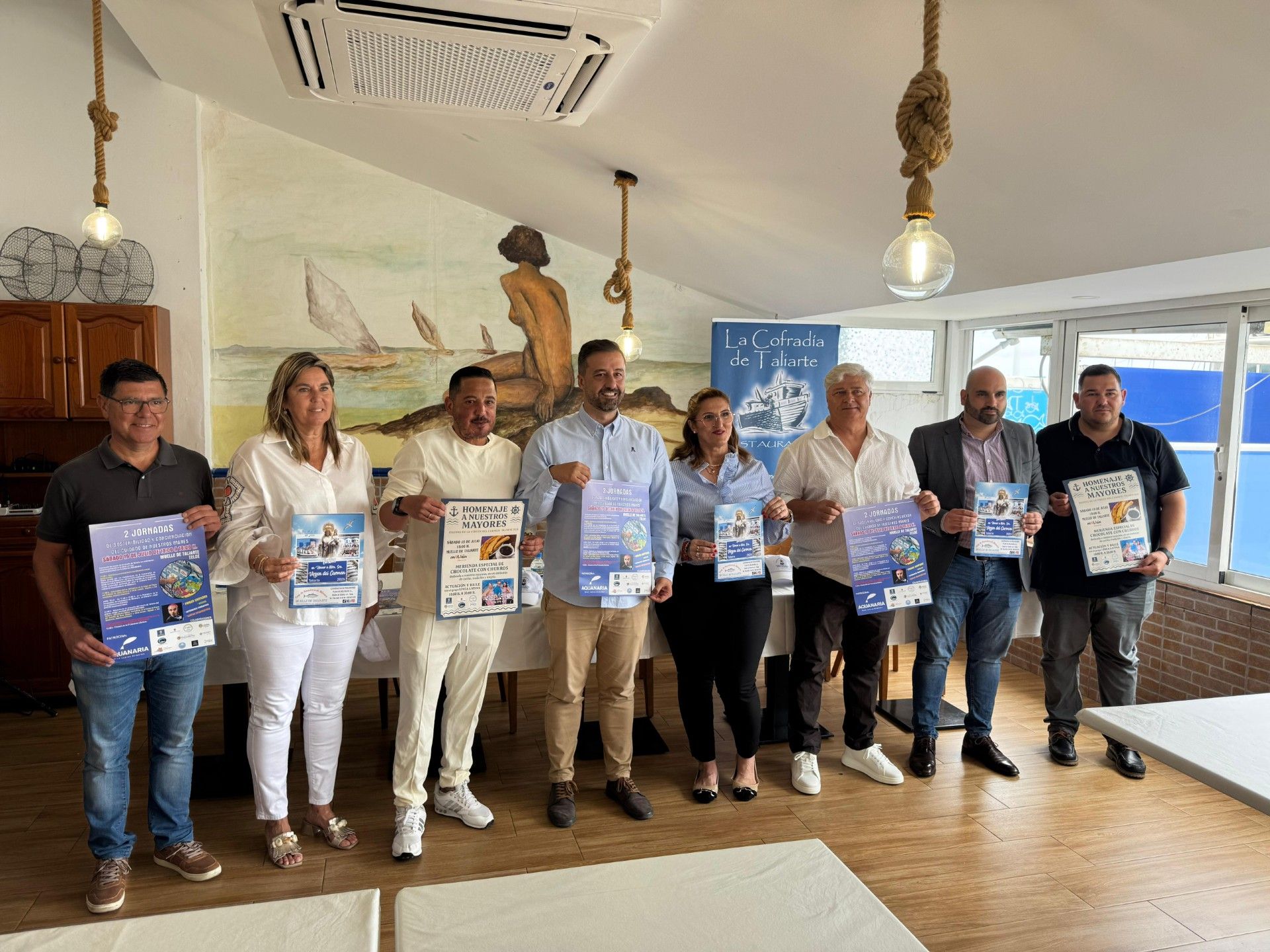 El restaurante La Cofradía de Taliarte acogió la presentación de las fiestas.