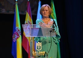 Mary Naty Saavedra brilla en el pregón de las fiestas de Gáldar