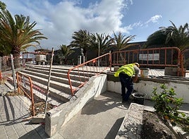 Obras en la plaza León y Castillo de Agaete