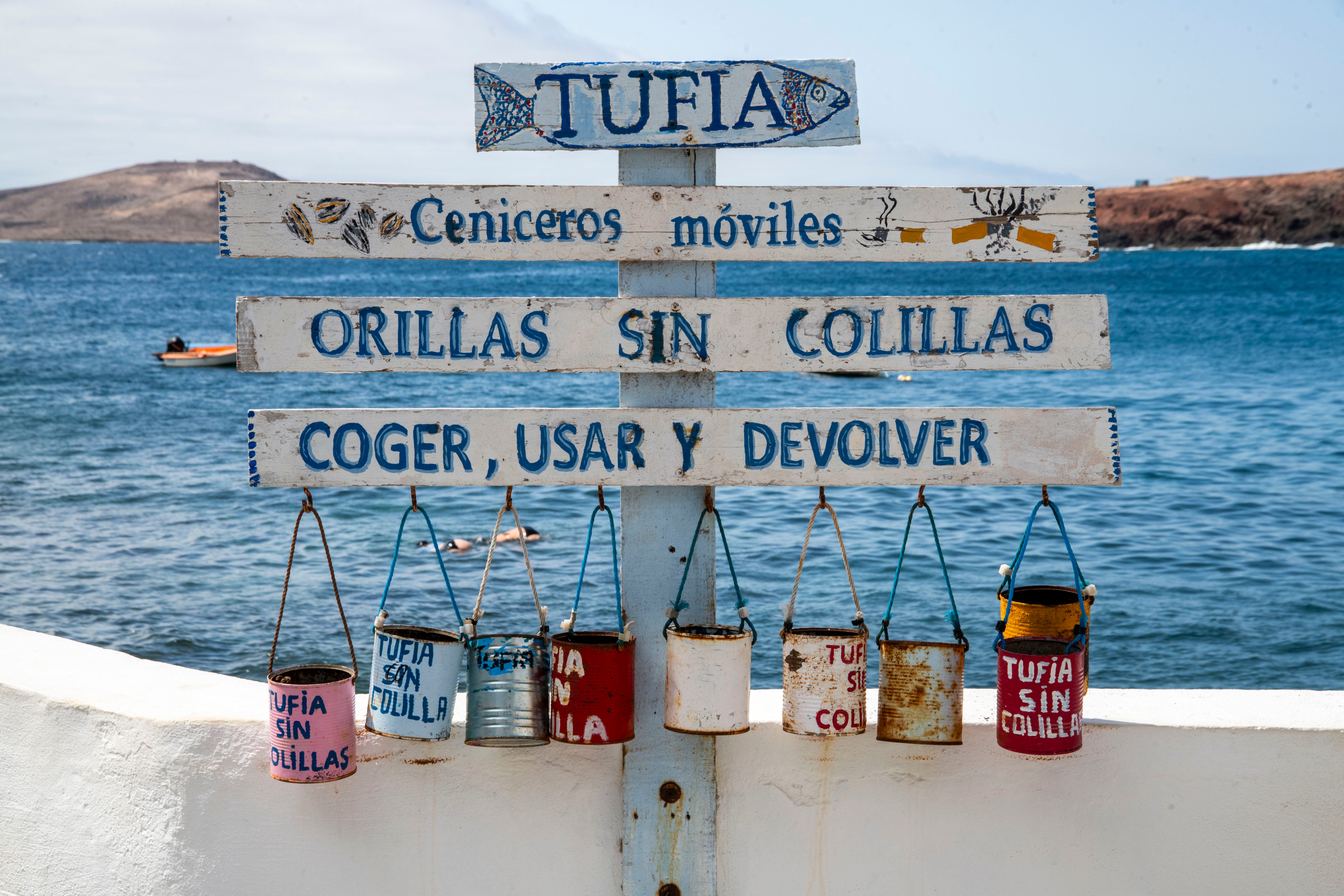 Playa del pueblo de Tufia en Telde, Gran Canaria.