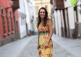 La soprano Tania Lorenzo, en Vegueta, durante su encuentro con CANARIAS7.