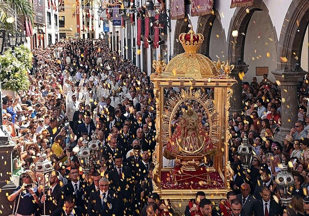 Imagen de la Bajada de la Virgen de las Nieves.