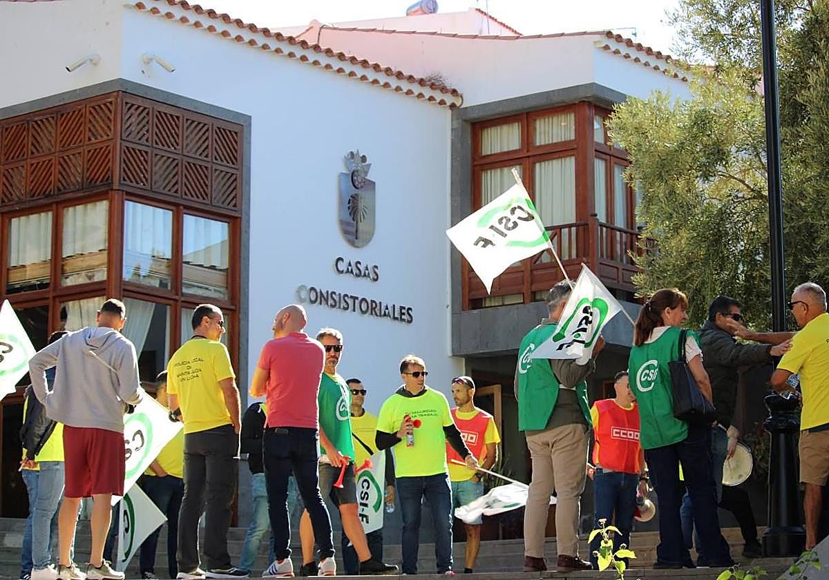 Imagen de archivo de las protestas de los agentes en el mes de septiembre.