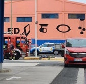 Imagen de la intervención llevada a cabo entre bomberos y policías de la capital grancanaria.