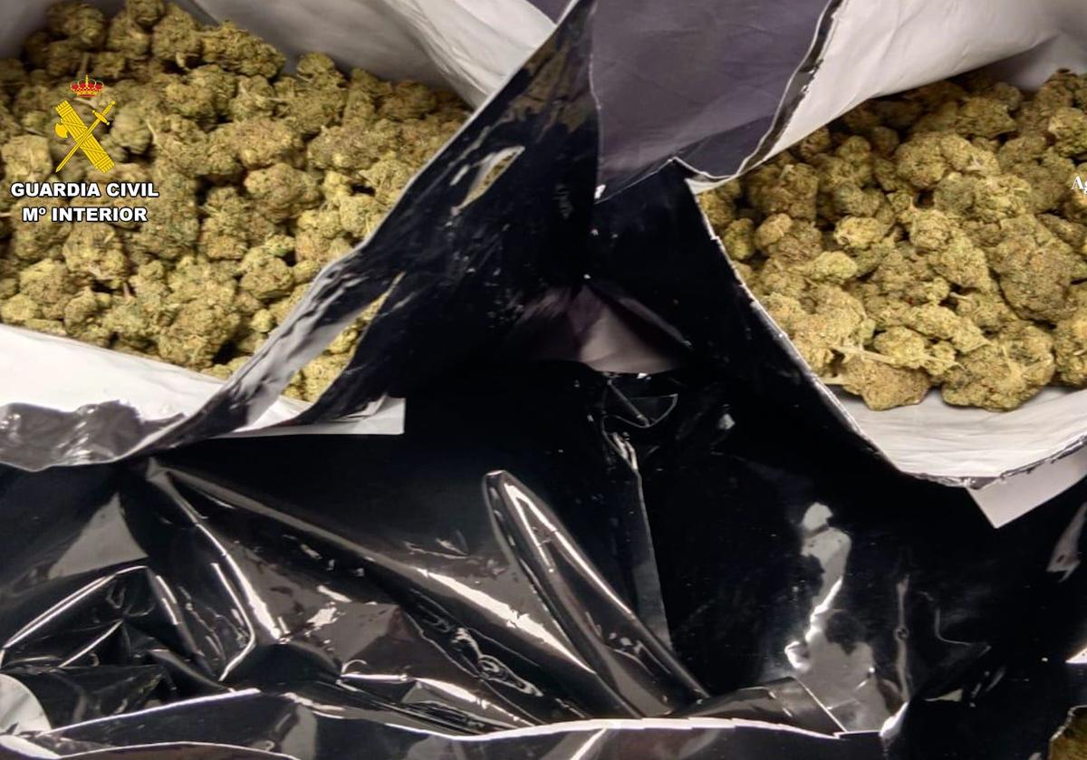 Imagen principal - Hallan cuatro kilos de marihuana en la maleta facturada de un pasajero en el aeropuerto de Lanzarote