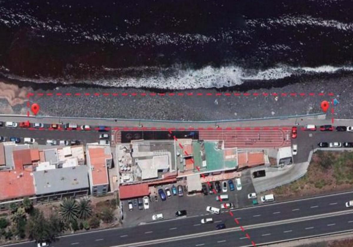 Zona donde se reconstruirá el muro de El Altillo.