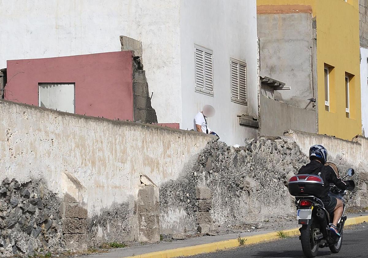Imagen del recinto en el que se produjo la agresión machista, en el barrio de La Isleta.
