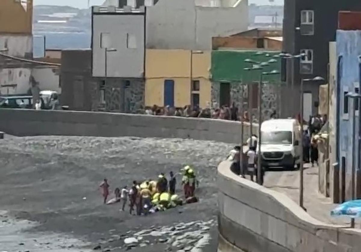 Imagen del suceso en el barrio marinero de San Cristóbal.